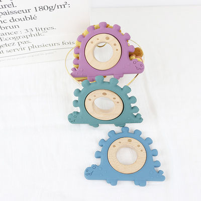 جودة  Multi Color Silicone Children Wooden Toys Wristband For Infant مصنع
