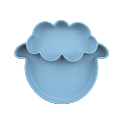 جودة  Multiple Colors Non Slip Toddler Silicone Plates With Sheep Style Suction Type مصنع