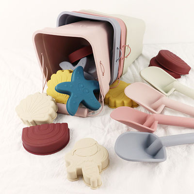 بيع بالجملة سليكون دلو لعبة الطفل مجموعة لعبة الشاطئ