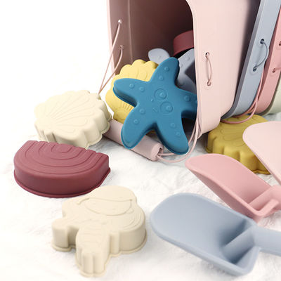 بيع بالجملة سليكون دلو لعبة الطفل مجموعة لعبة الشاطئ