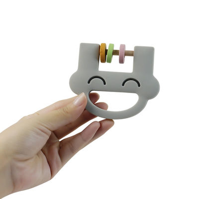 Smile Face لطيف سيليكون ألعاب أطفال سيليكون حشرجة عضاضة مع تخصيص شعار OEM ODM