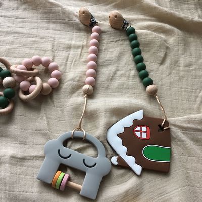سوار خرز من السيليكون مخصص للعب الأطفال الرضع
