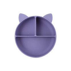 وعاء سيليكون للأطفال من Cat Style ، لوح شفط ملون من السيليكون مقسم إلى OEM
