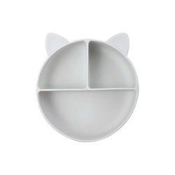 وعاء سيليكون للأطفال من Cat Style ، لوح شفط ملون من السيليكون مقسم إلى OEM