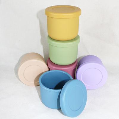 مجموعة وعاء سيليكون خالية من BPA ، علب بينتو سيليكون مع شعار مخصص