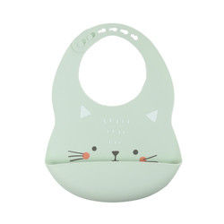 المرايل Cacoon Cat Fox المطبوعة سيليكون الغذاء الماسك لوجبات الإفطار طفل صغير