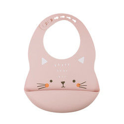 المرايل Cacoon Cat Fox المطبوعة سيليكون الغذاء الماسك لوجبات الإفطار طفل صغير