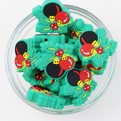 خرز سيليكون بؤري لعيد الميلاد مخصص