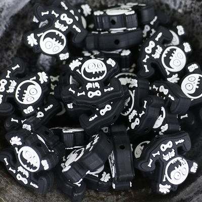 الجملة منخفضة موك رخيصة لطيف الكرتون DIY سيليكون التسنين الخرز لأقلام سلاسل المفاتيح