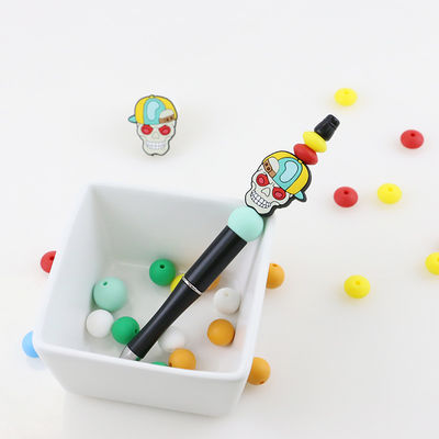 مخصص هالوين الجمجمة القرع سيليكون حبة بؤرية لأقلام DIY سلاسل المفاتيح