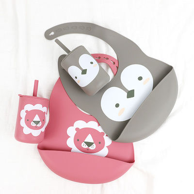 OEM Baby Feeding Bib - قطعة واحدة في كيس متعدد الأجزاء للأطفال الرضع والأطفال الرضع الذين يطعمون سيلكون بيب