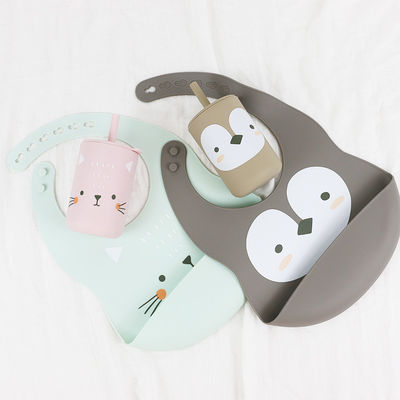 OEM Baby Feeding Bib - قطعة واحدة في كيس متعدد الأجزاء للأطفال الرضع والأطفال الرضع الذين يطعمون سيلكون بيب