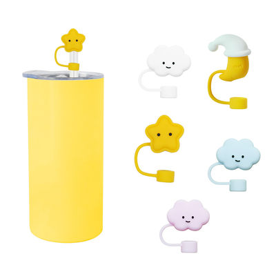 مختلف الزهور السيليكون القش القش قبعة قبعة قبعات غطاء للكأس Tumbler