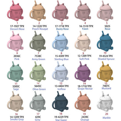 الصف الغذائي السيليكون القش كأس Sippy 200ml سعة
