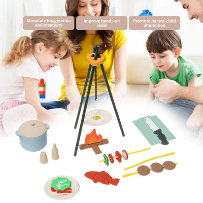 شعار مخصص 19-PC سليكون ميني شيف شواء دور اللعب المطبخ طباخ مجموعة ألعاب التظاهر نزهة اللعب ألعاب المطبخ هدية ألعاب الأطفال
