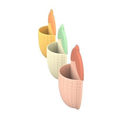 حامل معجون أسنان لطيف على شكل كأس شفط - منظم حمام متعدد الوظائف