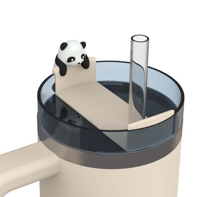 ملحقات الحانة كرتونات لطيفة باندا أرنب خنزير تصميم BPA الحرة الصف الغذائي السيليكون Aceesoreis للزجاجات Tumblers