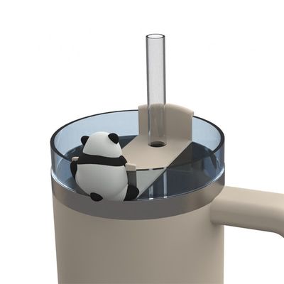 ملحقات الحانة كرتونات لطيفة باندا أرنب خنزير تصميم BPA الحرة الصف الغذائي السيليكون Aceesoreis للزجاجات Tumblers