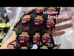 مخصص هالوين الجمجمة القرع سيليكون حبة بؤرية لأقلام DIY سلاسل المفاتيح